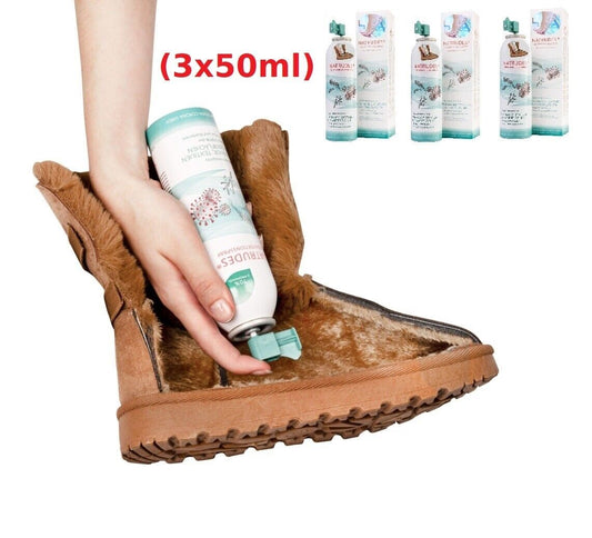 3x NATRUDES - Fuß & Schuh Desinfektionsmittel schützt vor Fusspilz, beugt Gerüchen vor - (150ml)